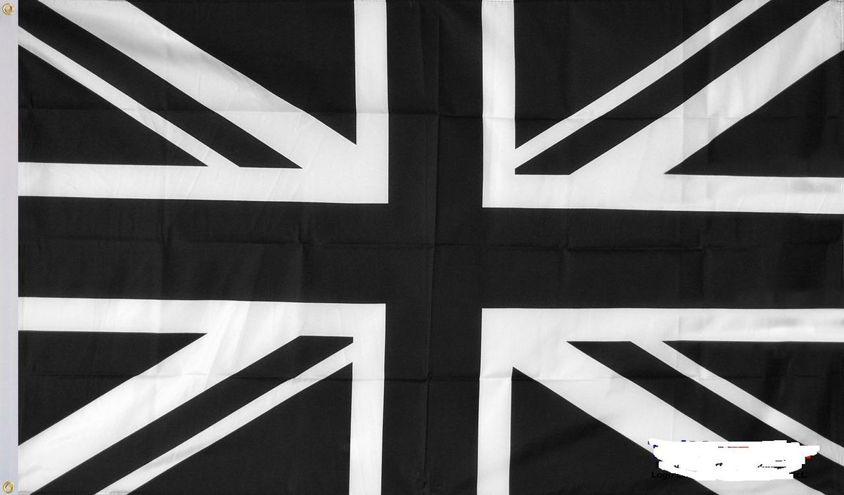 Флаг Великобритании черно белый
