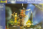 Launch tower & space shuttle with booster rockets   1/144  koottava pienoismalli  