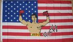 USA lippu Rocky Balboan  kuvalla  