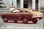 Datsun Sunny Excellent  GX  1973  1/24 pienoismalli   
