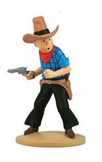 Tintti Amerikassa cowboy   patsas 13 cm  